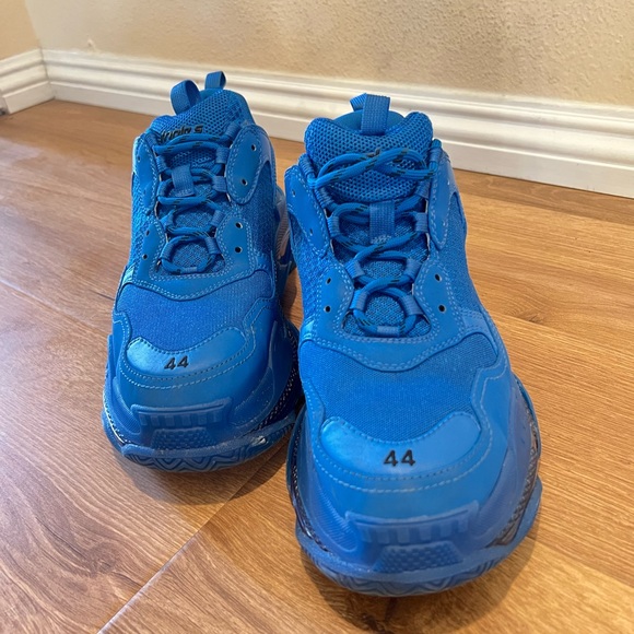 BALENCIAGA triple S indigo blue sneaker double foam and mesh - Picture 7 of 8